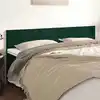 Image de vidaXL Têtes de lit Vert foncé 200x5x78/88 cm Velours