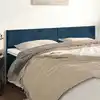 Image de vidaXL Têtes de lit Bleu foncé 200 x 5 x 78/88 cm Velours