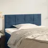 Image de vidaXL Tête de lit Bleu foncé 80x5x78/88 cm Velours