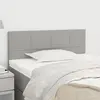 Image de vidaXL Tête de lit Gris clair 100x5x78/88 cm Tissu