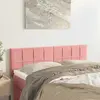 Image de vidaXL Têtes de lit Rose 144 x 5 x 78/88 cm Velours
