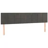 Image de vidaXL Têtes de lit Gris foncé 180x5x78/88 cm Velours