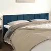 Image de vidaXL Têtes de lit Bleu foncé 200 x 5 x 78/88 cm Velours