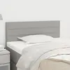 Image de vidaXL Tête de lit Gris clair 100x5x78/88 cm Tissu