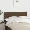 Image de Têtes de lit 2 pcs Marron foncé 72x5x78/88 cm Tissu