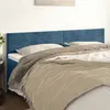 Image de vidaXL Têtes de lit Bleu foncé 160 x 5 x 78/88 cm Velours