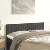 Image de vidaXL Têtes de lit Gris foncé 144x5x78/88 cm Velours