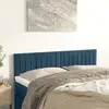 Image de vidaXL Têtes de lit Bleu foncé 144 x 5 x 78/88 cm Velours
