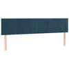 Image de vidaXL Têtes de lit Bleu foncé 160 x 5 x 78/88 cm Velours