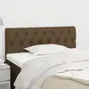 Image de vidaXL Tête de lit Marron Foncé 90x7x78/88 cm Tissu