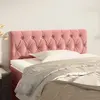 Image de vidaXL Tête de lit Rose 100x7x78/88 cm Velours
