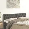 Image de vidaXL Têtes de lit Gris foncé 144x7x78/88 cm Velours