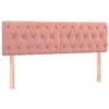 Image de vidaXL Têtes de lit Rose 144x7x78/88 cm Velours