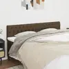 Image de vidaXL Têtes de lit Marron foncé 200x7x78/88 cm Tissu