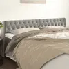 Image de vidaXL Têtes de lit Gris clair 200x7x78/88 cm Velours