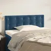 Image de vidaXL Tête de lit Bleu foncé 90x5x78/88 cm Velours