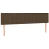 Image de vidaXL Hoofdborden 160x5x78/88 cm stof donkerbruin