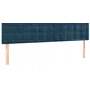 Image de vidaXL Têtes de Lit Meubles de Chambre à Coucher Accessoires de Lit Simple Têtes de Cadre de Lit Intérieur Bleu Foncé 160x5x78/88 cm Velours