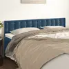 Image de vidaXL Têtes de lit Bleu foncé 160 x 5 x 78/88 cm Velours