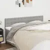 Image de vidaXL Têtes de lit Gris clair 200x5x78/88 cm Tissu