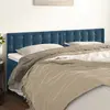 Image de vidaXL Têtes de lit Bleu foncé 200 x 5 x 78/88 cm Velours