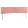 Image de vidaXL Têtes de lit Rose 200x5x78/88 cm Velours