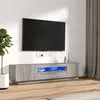 Image de vidaXL Ensemble de meubles TV avec lumières LED 2 pcs Sonoma gris