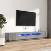 Image de vidaXL Ensemble de meubles TV avec lumières LED 3 pcs Sonoma gris