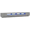 Image de vidaXL Ensemble de meubles TV avec lumières LED 3 pcs Sonoma gris