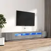 Image de vidaXL Ensemble de meubles TV avec lumières LED 3 pcs Sonoma gris
