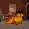 Image de vidaXL Décoration gonflable de Père Noël et renne à LED 130 cm