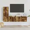 Image de vidaXL Ensemble de meubles TV 3 pcs Chêne fumé Bois d'ingénierie