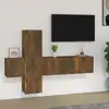 Image de vidaXL Ensemble de meubles TV 3 pcs Chêne fumé Bois d'ingénierie