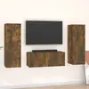 Image de vidaXL Ensemble de meubles TV 3 pcs Chêne fumé Bois d'ingénierie