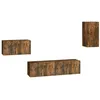 Image de vidaXL Ensemble de meubles TV 4 pcs Chêne fumé Bois d'ingénierie