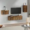 Image de vidaXL Ensemble de meubles TV 4 pcs Chêne fumé Bois d'ingénierie