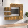 Image de vidaXL Ensemble de meubles TV 8 pcs Chêne fumé Bois d'ingénierie