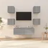 Image de vidaXL Ensemble de meubles TV muraux Sonoma gris Bois d'ingénierie