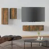Image de vidaXL Ensemble de meubles TV 4 pcs Chêne fumé Bois d'ingénierie