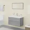 Image de vidaXL Meubles de salle de bain Sonoma gris Bois d'ingénierie