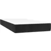 Image de vidaXL Matelas à ressorts ensachés en velours Noir 80 x 200 x 20 cm