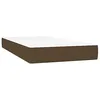 Image de vidaXL Matelas de lit à ressorts ensachés pour lit simple 90 x 190 x 19 cm, housse en tissu marron foncé, housse à fermeture éclair respirante pour un sommeil confortable, meubles de chambre à coucher