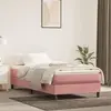 Image de vidaXL Matelas de lit à ressorts ensachés fermeté moyenne Rose 90x190x20 cm Velours