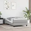 Image de vidaXL Matelas de lit à ressorts ensachés fermeté moyenne Gris clair 90x200x20cm Tissu