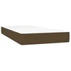 Image de Matelas à ressorts poches 90 x 200 x 20 cm tissu marron foncé