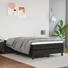 Image de Matelas de lit à ressorts ensachés Noir 120x200x20cm Similicuir