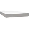 Image de vidaXL Matelas de lit à ressorts ensachés fermeté moyenne Gris clair
