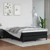 Image de vidaXL Matelas de lit à ressorts ensachés fermeté moyenne Noir 140x190x20cm Similicuir