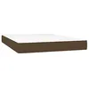 Image de vidaXL Matelas à ressorts ensachés Marron foncé 140 x 200 x 20 cm Tissu