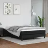 Image de Matelas de lit à ressorts ensachés Noir 140x200x20cm Similicuir